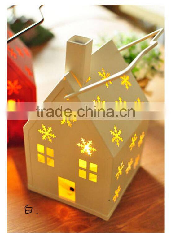 Christmas gift ideas house Candlestick Candlestick New Iron lantern