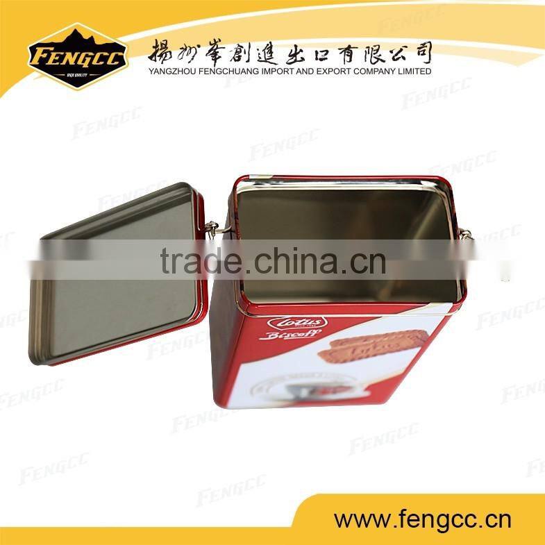 Metal flat shape tin box cans in full color print for promotion gift