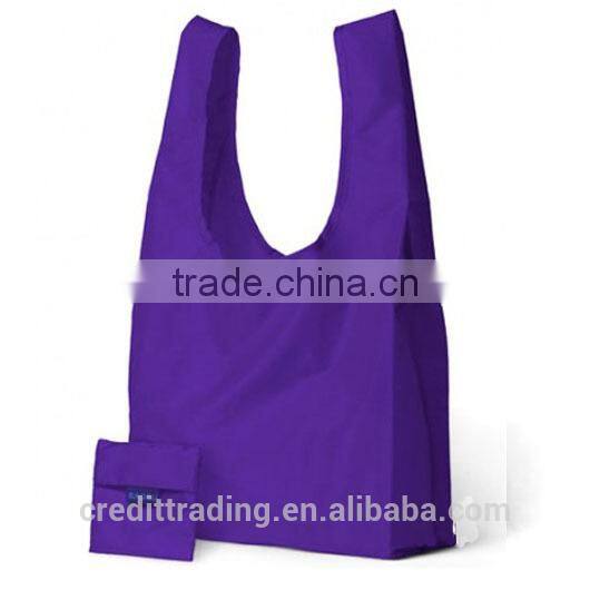 reusable polyester folding shopping bag