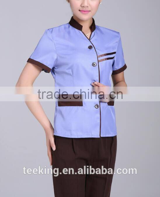 Customized Hotel Staff Cotton Housekeeper Uniform