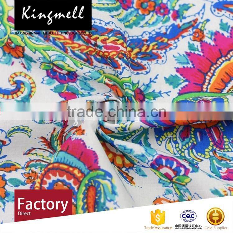 Custom wholesale colorful digital printing 100% cotton textile fabric