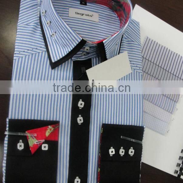 Italian design shirts high collar double collar shirts for man