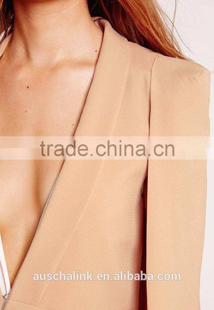 women chic nude cape blazer fashion deisgn cheap price