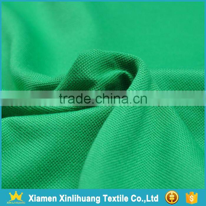 High Quality Navy Blue 65% Polyester 35% Cotton Single Pique Knitted Fabric for Polo Shirts