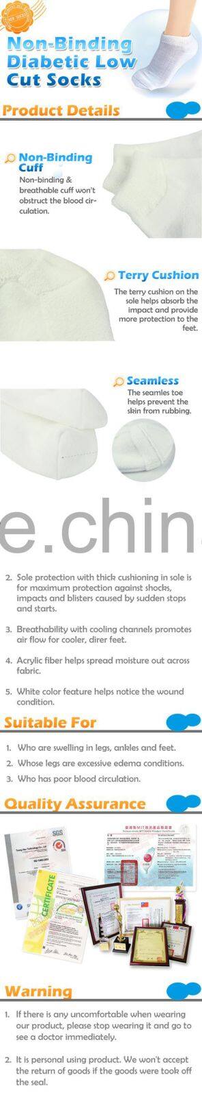 Taiwan Medical Highly Ventilated Loose Knitted Low Cut Diabetic Socks