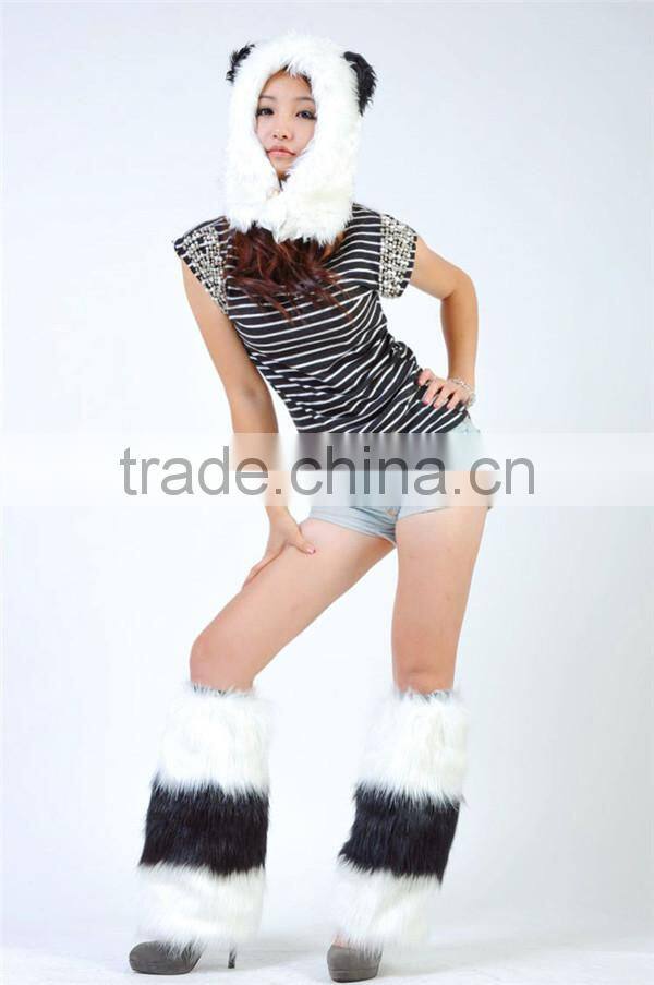 Black and white heated leather lace wholesale baby leg warmers