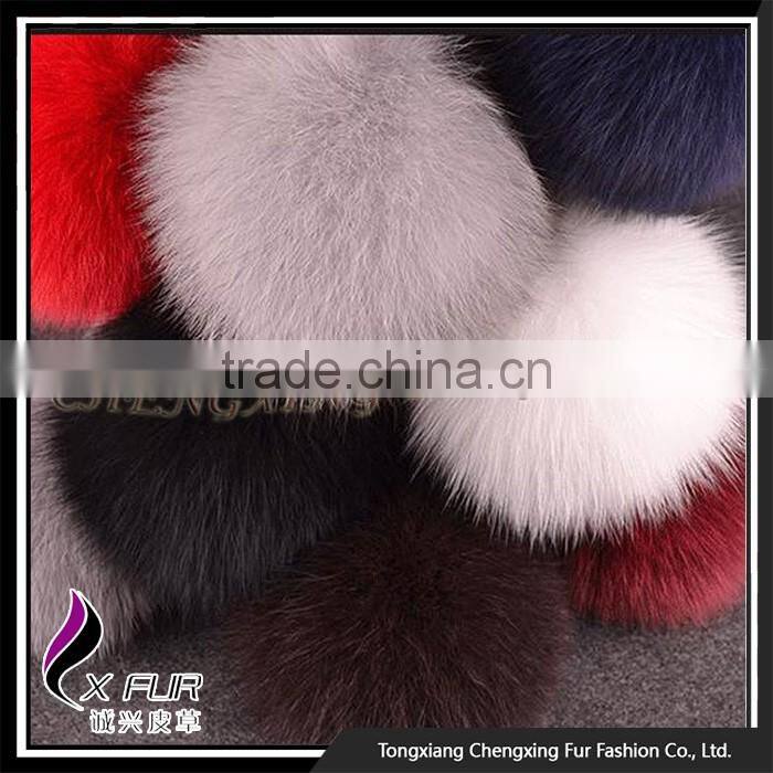 CX-A-63 Cute Promotional Fox Fur Pompon Keychain