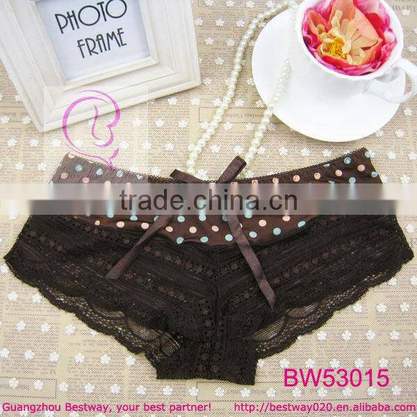 Sexy women pink lace underwear model