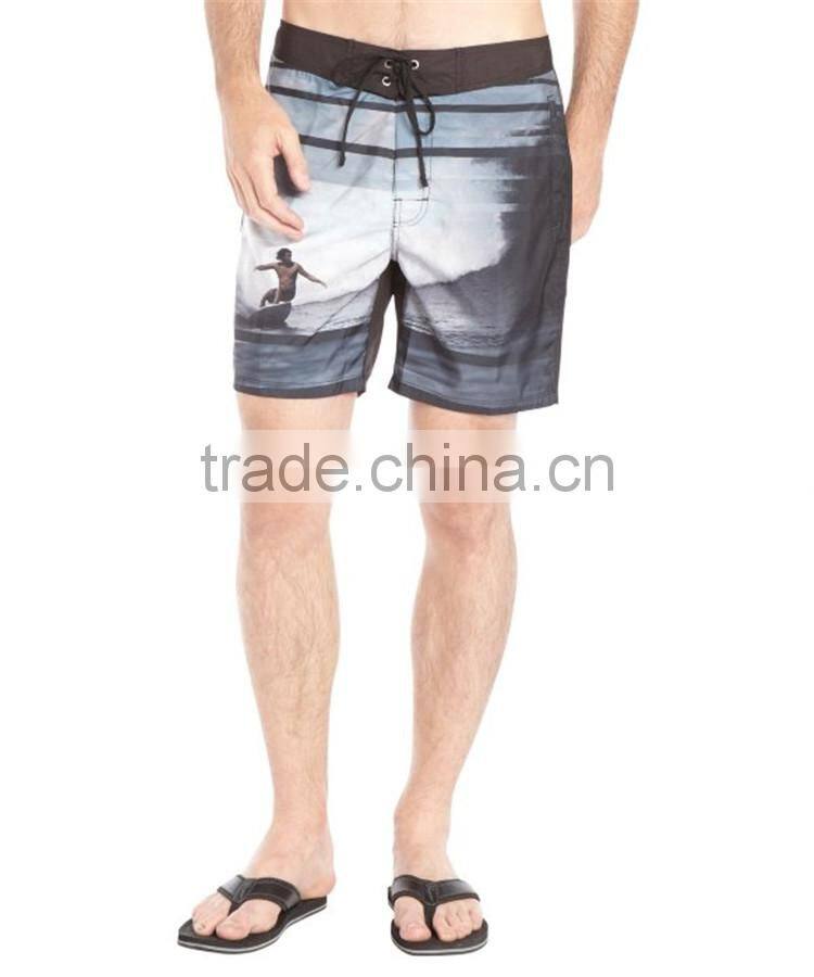 OEM cheap men's 100%polyester beach shorts custom printed boardshorts