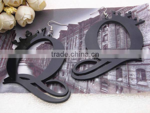 Hip Hop acrylic map earring custom acrylic map earrings 2015 Punk earring jewelry