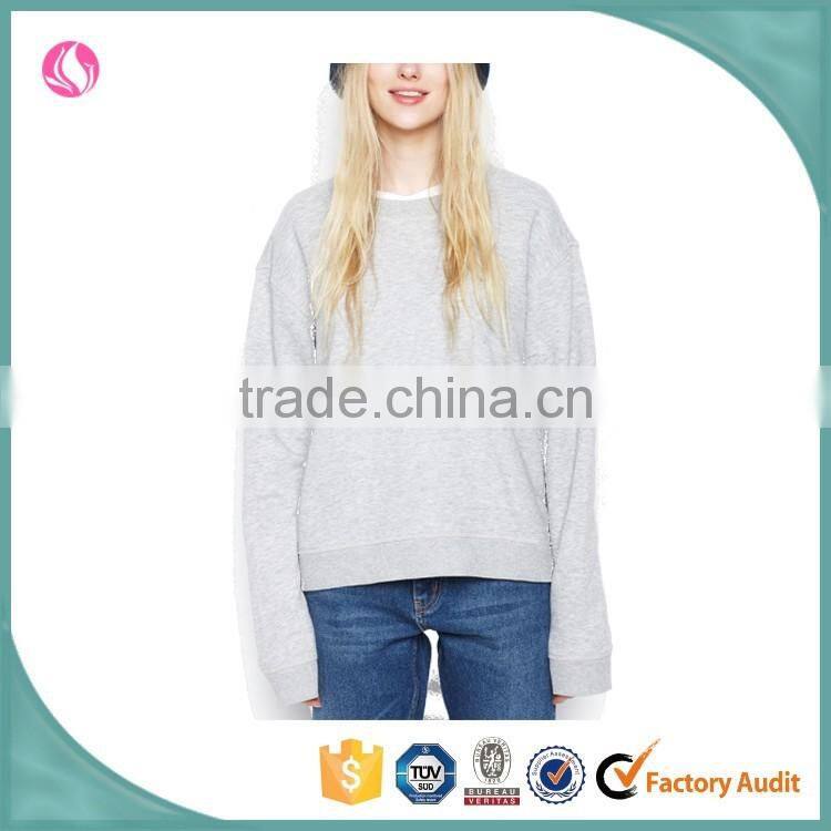 Customized CVC Fleece Wholesale Pullover Sweatshirts,Woman Clothes