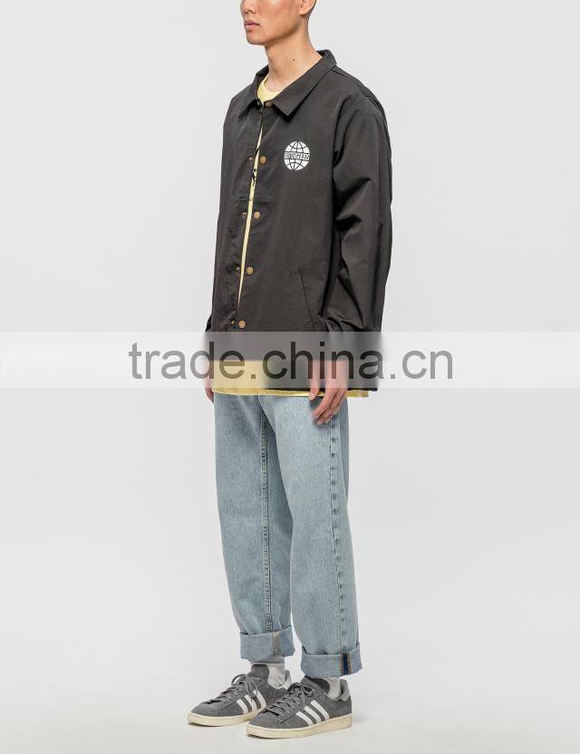 OEM latest design black cotton spring jacket for men