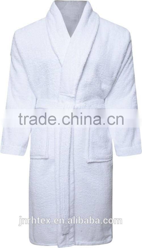 Top quality custom design soft 100 cotton bathrobe wholesale