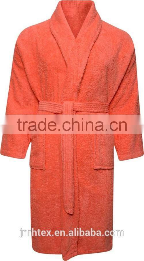 Top quality custom design soft 100 cotton bathrobe wholesale