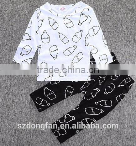 New 2 Piece Baby Clothes Set Girl Pants Blouse Infant Clothing Newborn Baby Clothing Sets Boy Cotton Little Monster