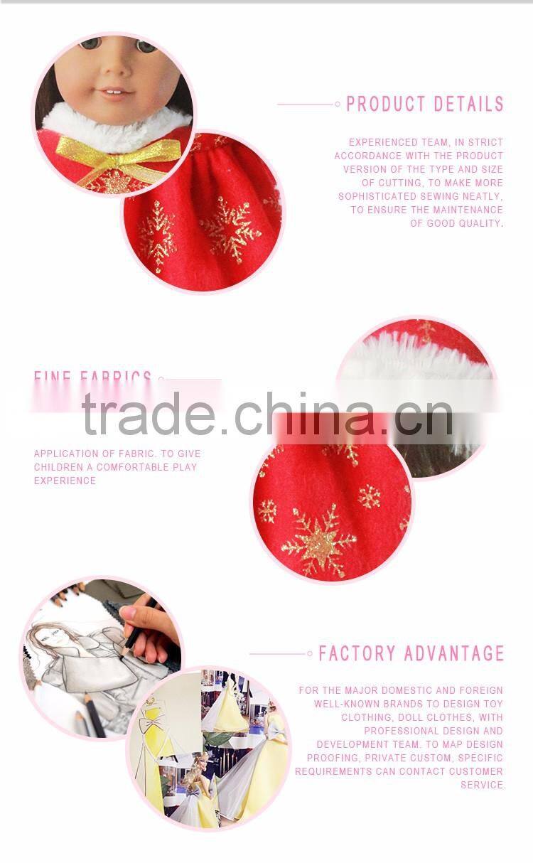 2017 hot selling wholesale Christmas suits for 18 inch american girl doll clothes