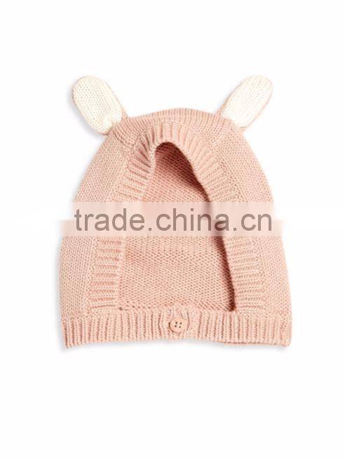 2017 new style custom baby's knitted fashion baby winter hats 100% soft cotton caps for newborn children