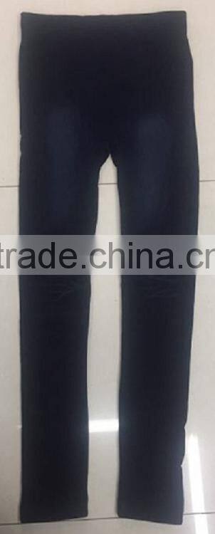 New arrival dull polish navy color fitness chino pants for women