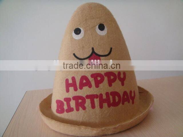 New style fashion design smiling face hppy adult birthday hats /party hat