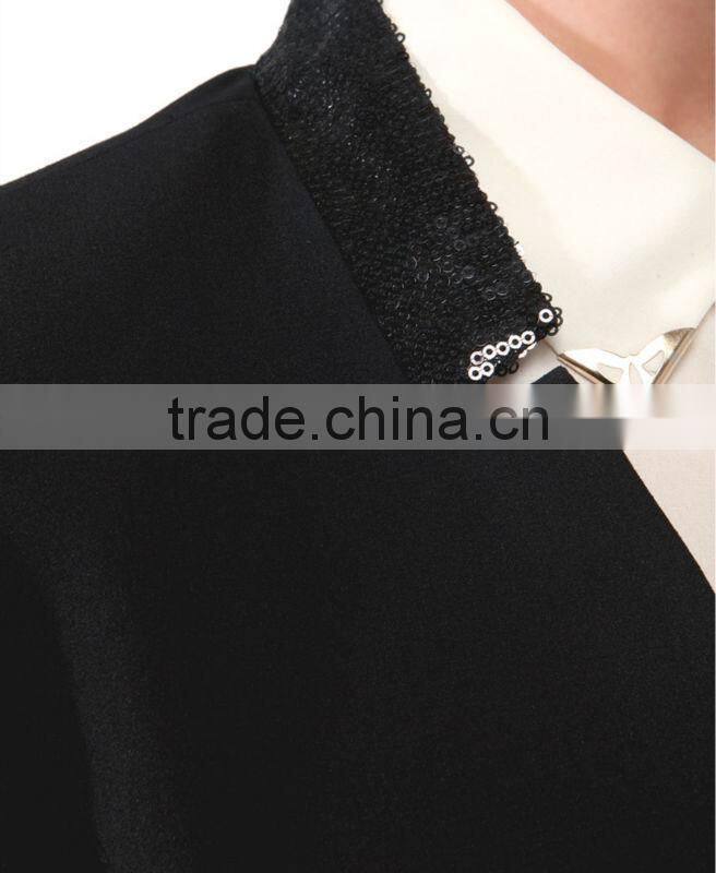 Sequined Reversed Lapel Blazer