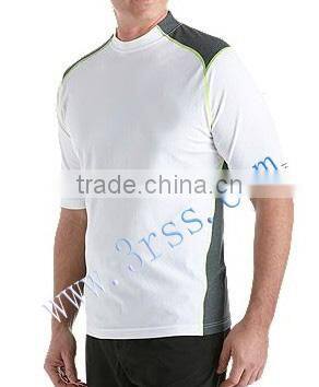 short sleeve spandex UPF50+ rash guard for men