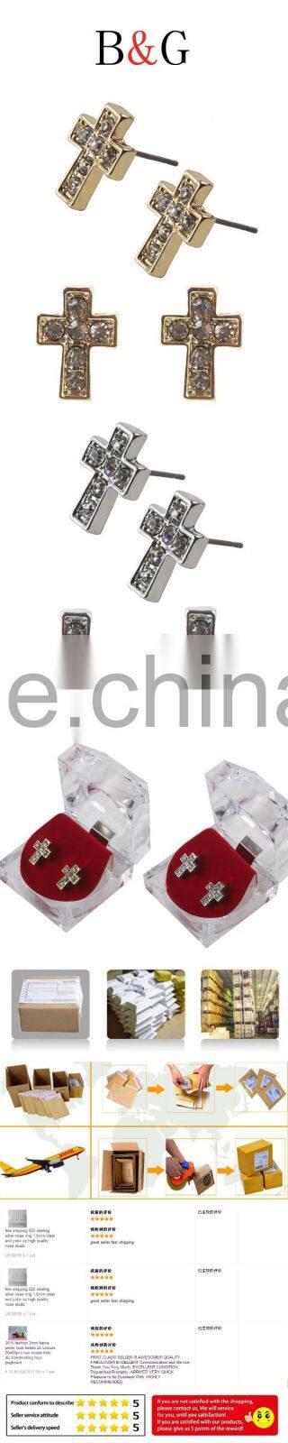 China Latest Design Of Pearl 925 Sterling Silver Hiphop Earrings Jewelry For Unisex Wholesale