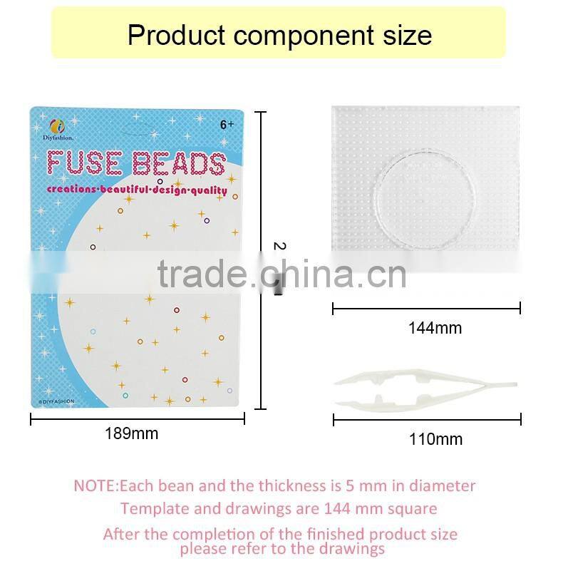 Diyfashion 5mm hama perler fuse beads the Fried Egg set with puzzle iron paper and twezzer hama beads toys for kids 18030