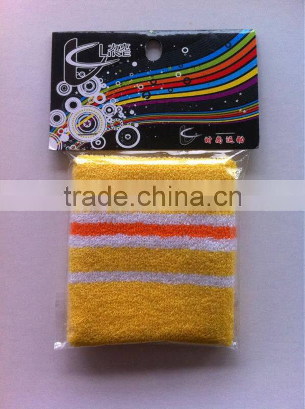 red solid number sweatband sports wristband