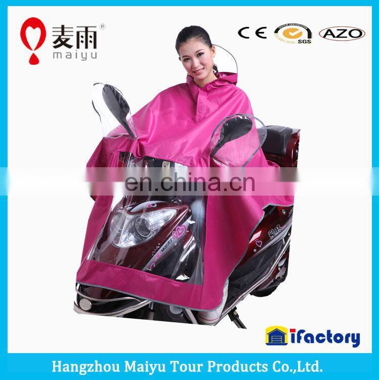 Maiyu waterproof pvc rain poncho for scooters