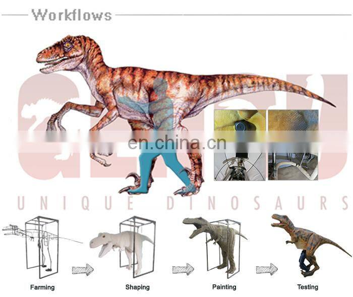 Outdoor vivid walking animatronic dinosaur costume