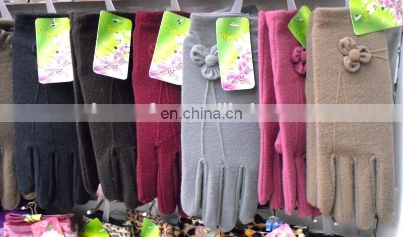 Trendy Ladies Stylish Bow Winter Cute Wool Gloves