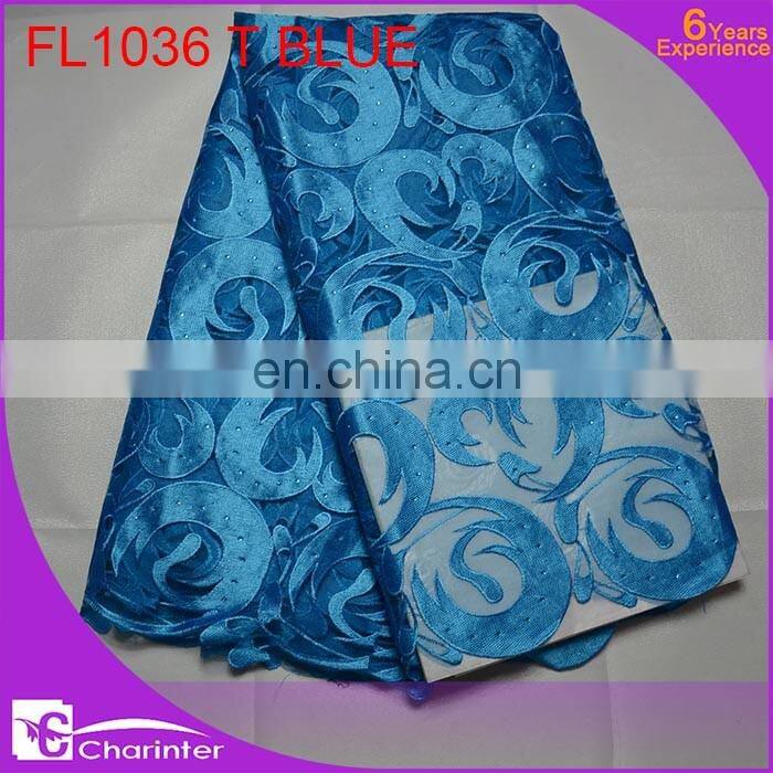 free shipping nigerian lace with rhinestone bridal lace fabrics tulle voile lace fabric