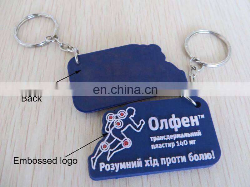 Customize design cheap mini silicone keychain key holder key ring with embossed logo