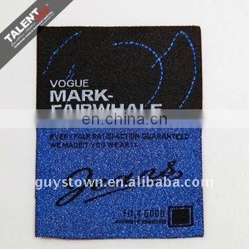 custom high density woven label for men's jacket