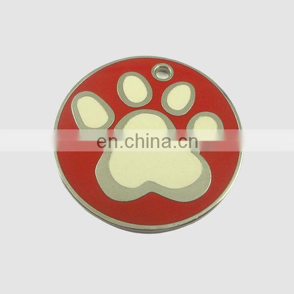 Multicolor dog footprint blank logo dog tag necklace wholesaler