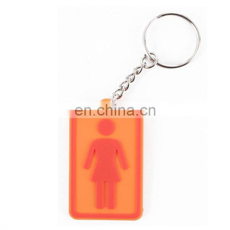 Ladies-shaped customized PVC Keychain, Available in Various Colors