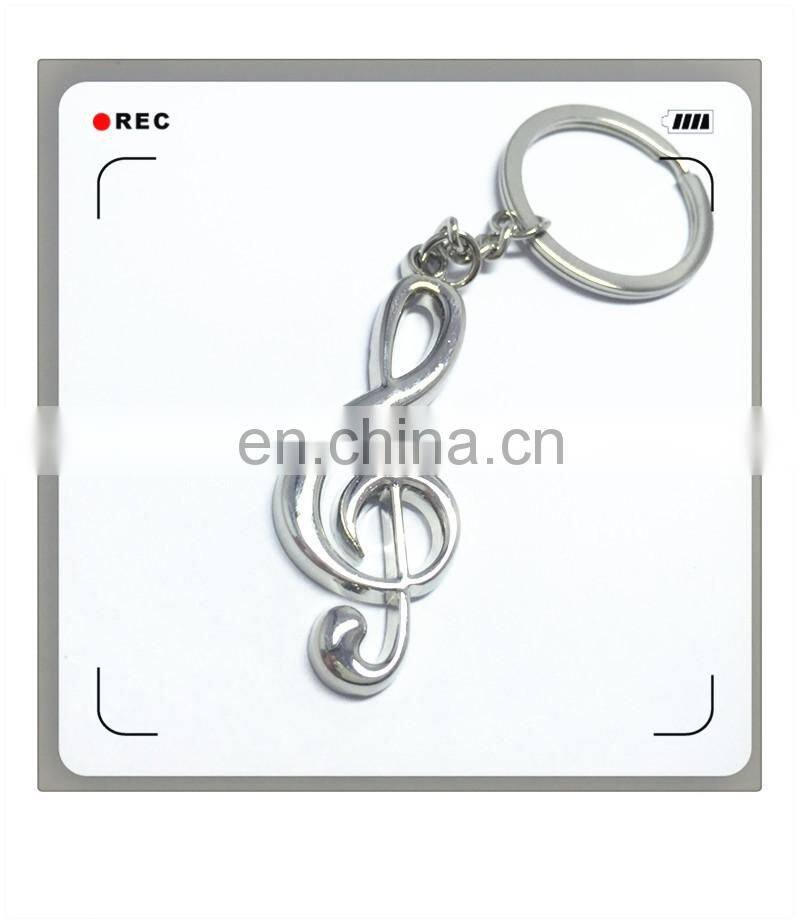 Custom music notes metal keychain