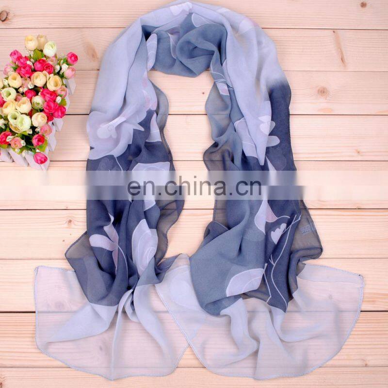 China wholesale white chiffon scarf in stock