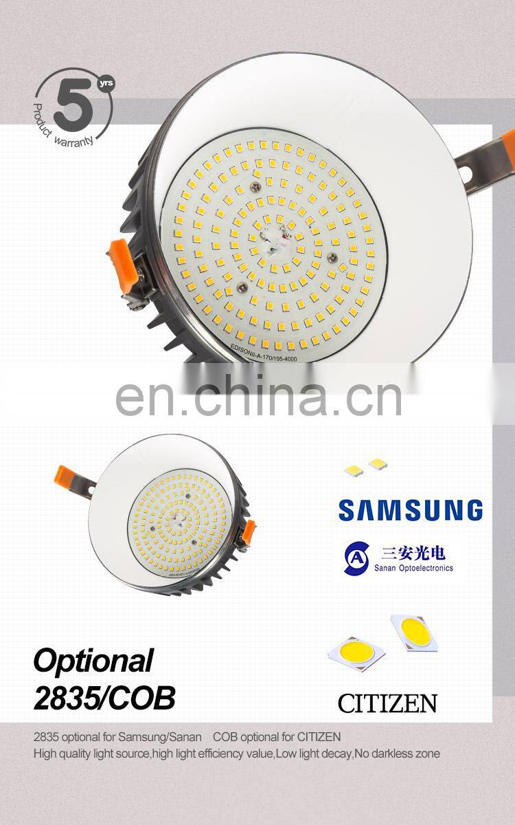 Hot selling Aluminum Alloy Lamp Body Material LED Downlights Item Type led down light