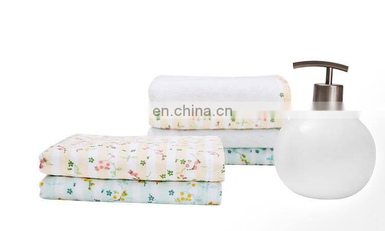 2018 new design Korean style fresh floral pattern soften microfiber face washer towels