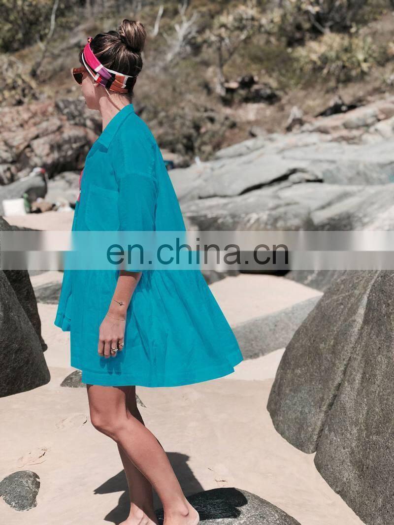 2019 Cotton Beach Cover up Dresses Swim cover up White Bathing suit Cover ups Beach Kaftan Praia Beach Sarong Tunic