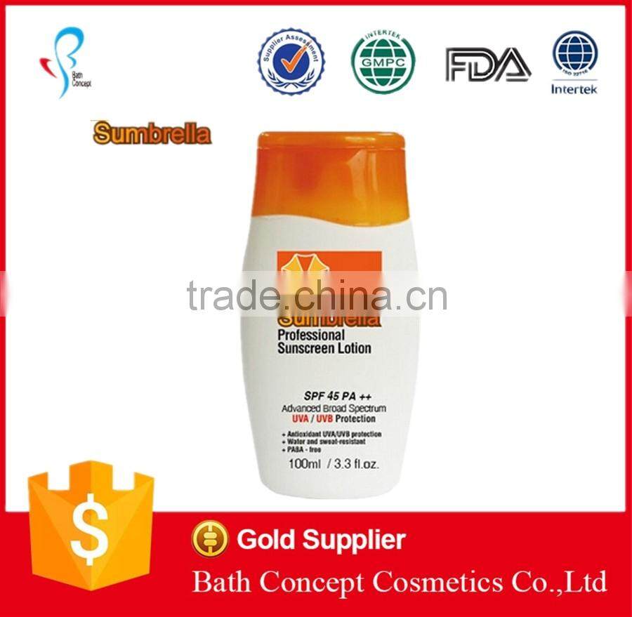 anti perspiration waterproof sunscreen lotion for wholesale