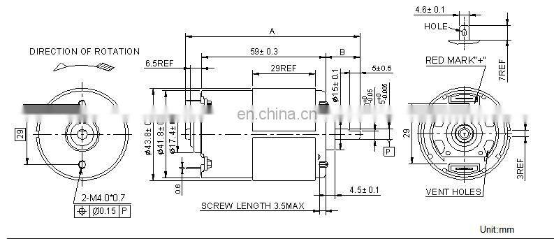 High Torque electric dc motor RS-755 48v dc motor for electric tool