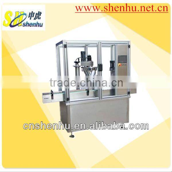 Automatic powder filling and capping machine