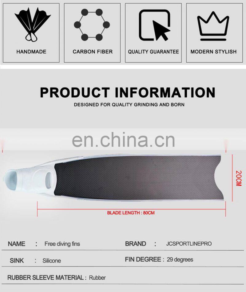 Customized Logo Professional Carbon Fiber Blade Diving Fins Spearfishing Diving Fins