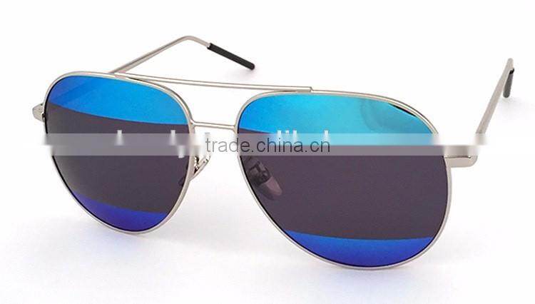 2016 New arrival Designer patchwork Split 3 Parts Mirror Lens split sunglasses for women
