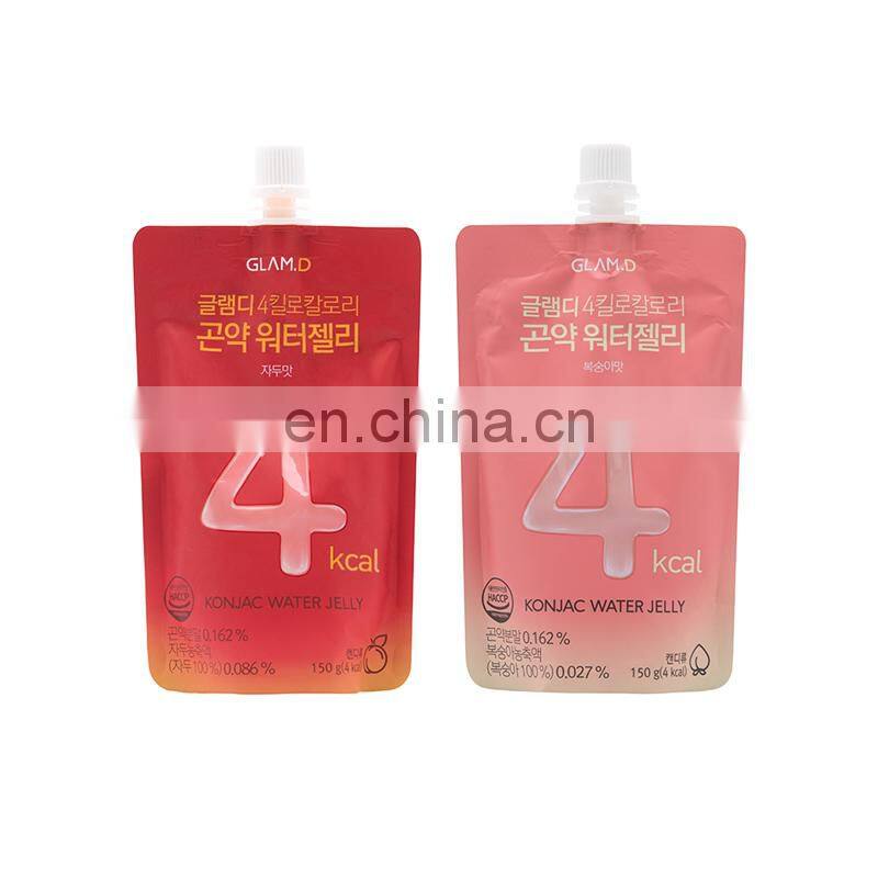 Custom printed stand up pouch BPA free food spout pouches with childproof cap