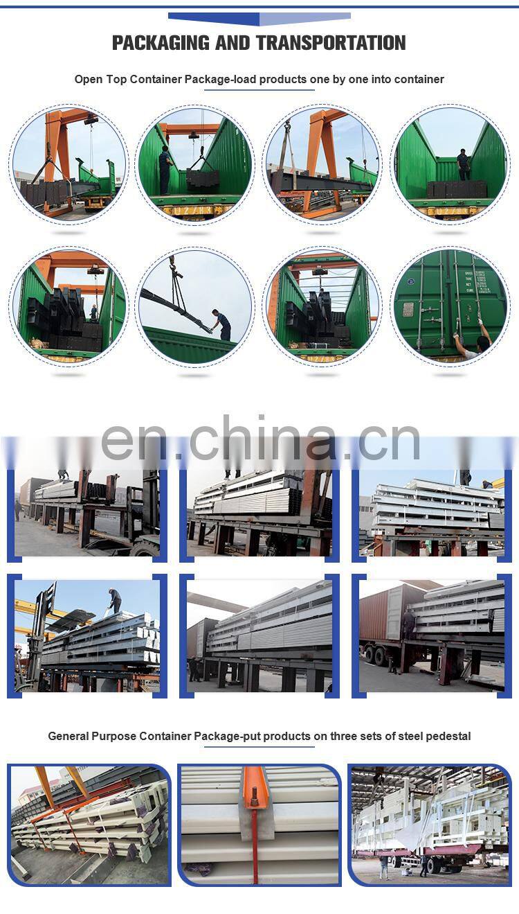 Welded H section Prefabricated Steel Structure Portal Frame Factory Industrial Building Plans