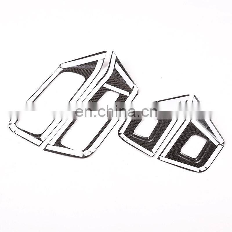 Real Carbon Fiber Car Interior Window Lift Button Frame Trim For Porsche Cayenne Left Hand Drive Accessories