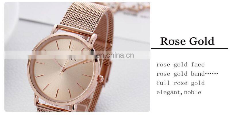 Hannah Martin CC36 Luxury Ladies Quartz Movement Watch Women Stainless Steel Chronograph Wristwatches Business Watch